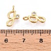 Brass Micro Pave Cubic Zirconia Charms KK-N263-97G-G-3