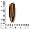 Natural Tiger Eye Pointed Pendants G-F820-12O-3
