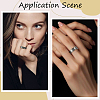 18Pcs 6 Styles 201 Stainless Steel Grooved Finger Ring Settings STAS-SC0010-59-6