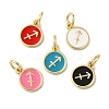 Real 18K Gold Plated Brass Enamel Charms KK-L216-001G-C-1