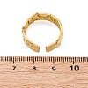 Musical Note 304 Stainless Steel Cuff Rings for Women RJEW-F175-03G-01-3