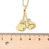 304 Stainless Steel Pendant Necklaces NJEW-Z073-04G-5