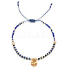 Natural Peridot Braided Bead Bracelet FR2657-12-1
