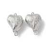 Brass Heart Box Clasps KK-U052-29P-1
