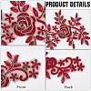 Flower Polyester Embroidery Lace Appliques DIY-WH20011-03E-6