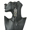 Alloy Feather Dangle Earrings EJEW-FS00028-3