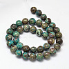 Dyed Natural Ocean Agate/Ocean Jasper Round Beads Strands G-E331-30A-3