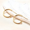 304 Stainless Steel C-shaped Hoop Circle Ball Stud Earrings X-STAS-K204-04G-5