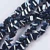 Electroplate Glass Beads Strands EGLA-J145-4mm-FP06-1