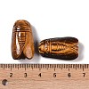 Natural Tiger Eye Carved Insect Pendants G-I361-04A-3