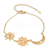 304 Stainless Steel Link Bracelets SA-CBA7739-03G-5