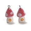 Flocky Opaque Resin Pendants RESI-I335-01P-12-1