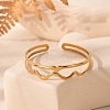 304 Stainless Steel Cuff Bangles for Women BJEW-U032-05G-1