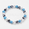 Synthetic Hematite Beads Stretch Bracelets BJEW-I241-26C-1