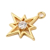 Brass Pave Clear Cubic Zirconia Pendants LS-KK-V016-19G-2