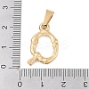 304 Stainless Steel Pendants STAS-F235-01G-Q-3