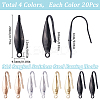 80Pcs 4 Colors 316 Surgical Stainless Steel Earring Hooks STAS-SC0009-23-2