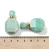 Natural Amazonite Perfume Bottle Pendants G-Q163-10G-01-3