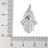 Brass Micro Pave Cubic Zirconia Pendants KK-Q028-64P-3