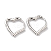 Heart Brass Hoop Earrings for Women EJEW-U008-16P-1