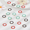 18Pcs 3 Colors Alloy Enamel Pendants ENAM-LP0002-18-1