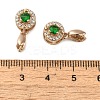 Rack Plating Brass Micro Pave Cubic Zirconia Ice Pick Pinch Bails KK-K340-31RG-3