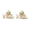 Rack Plating Alloy Enamel Pendants X-ENAM-N055-140-2