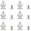 50Pcs Zinc Alloy Spikes Screwback Studs FIND-GF0008-53C-7