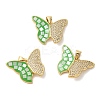 Brass Micro Pave Cubic Zirconia Pendants KK-K385-049G-2
