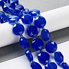 Natural Blue Agate Beads Strands G-NH0004-002A-1