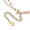 304 Stainless Steel Enamel Link Chains Anklets AJEW-AN00589-01-4