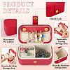 1Pc PU Imitation Leather Jewelry Box LBOX-TA0001-01D-4