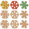 BENECREAT 9Pcs 3 Style Snowflake Wooden Blank Display Decorations AJEW-BC0002-07-1