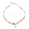 Natural Mixed Gemstone Round Beaded Necklaces NJEW-M214-07G-1