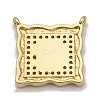 Brass Micro Pave Clear Cubic Zirconia Pendant Link ZIRC-A013-36G-2
