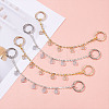 4Pcs 2 Colors Brass Rhinestone Link Bag Extender Chains HJEW-GA00034-3