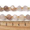 Natural Golden Silk Jade Beads Strands G-K387-A07-02-4