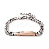 Crystal Rhinestone Rectangle & Cross Link Bracelet LS-STAS-E160-30RGP-01-1