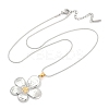 304 Stainless Steel Two Tone Pendant Necklaces for Women NJEW-S445-01E-GP-5