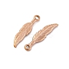304 Stainless Steel Pendants STAS-E446-08RG-2