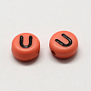 Colorful Acrylic Horizontal Hole Letter Beads X-SACR-Q104-M02-2