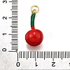 Brass Enamel Pendants KK-K401-47D-G-3