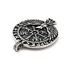 304 Stainless Steel Viking Pendants X-STAS-P309-28AS-3