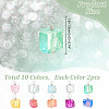 20Pcs 10 Colors Electroplated Natural Quartz Pendants PALLOY-AB00170-2