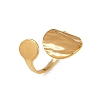 304 Stainless Steel Cuff Open Rings for Women RJEW-H255-01G-03-4