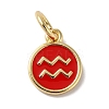 Real 18K Gold Plated Brass Enamel Charms KK-L216-001G-E03-1