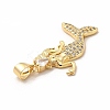 Rack Plating Brass Cubic Zirconia Pendants KK-G456-16G-4