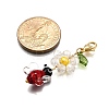 Handmade Lampwork Bees Pendant Decorations HJEW-TA00348-3