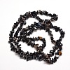 Natural Black Onyx Chip Bead Strands Dyed & Heated G-M205-43-2