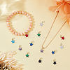 28PCS 7Colors Brass Cubic Zirconia Charms KK-DC0003-71-4